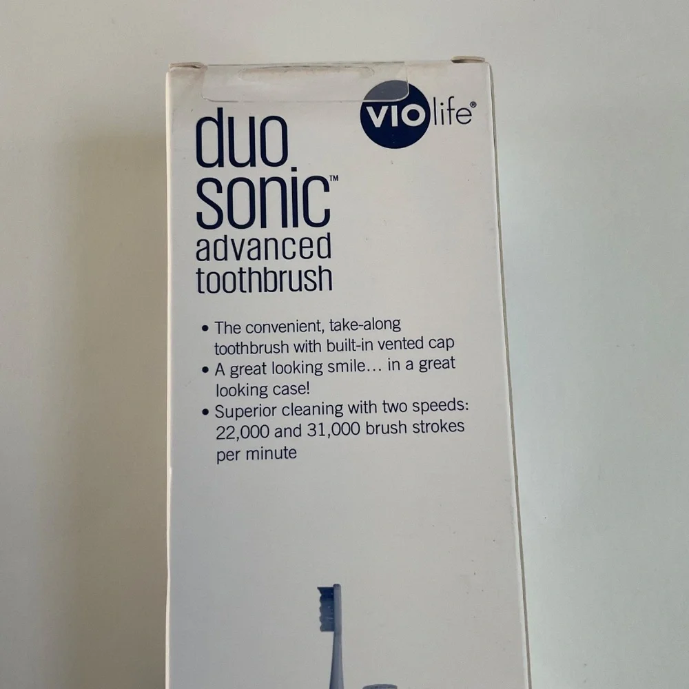 VIOLIFE Duo Sonic Advanced Battery Operated Toothbrush For Home And Travel NEW